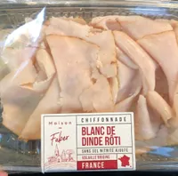Chiffonnade blanc de dinde roti