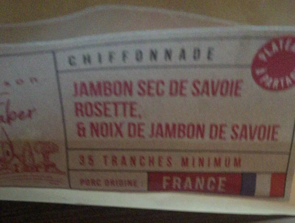 Chiffonade  plateau a partager