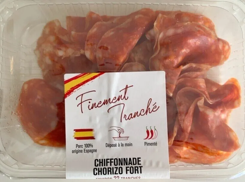 Chiffonade chorizo fort