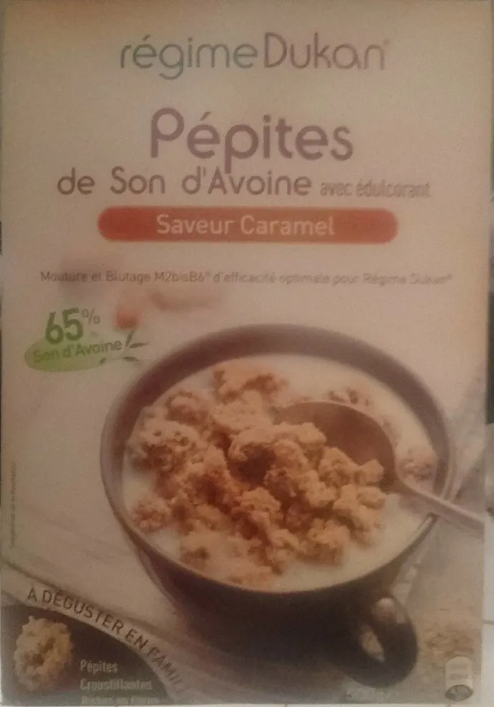 Pépites de son d'avoine avec édulcorant - Saveur Caramel