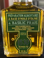 Huile d'olive et basilic frais