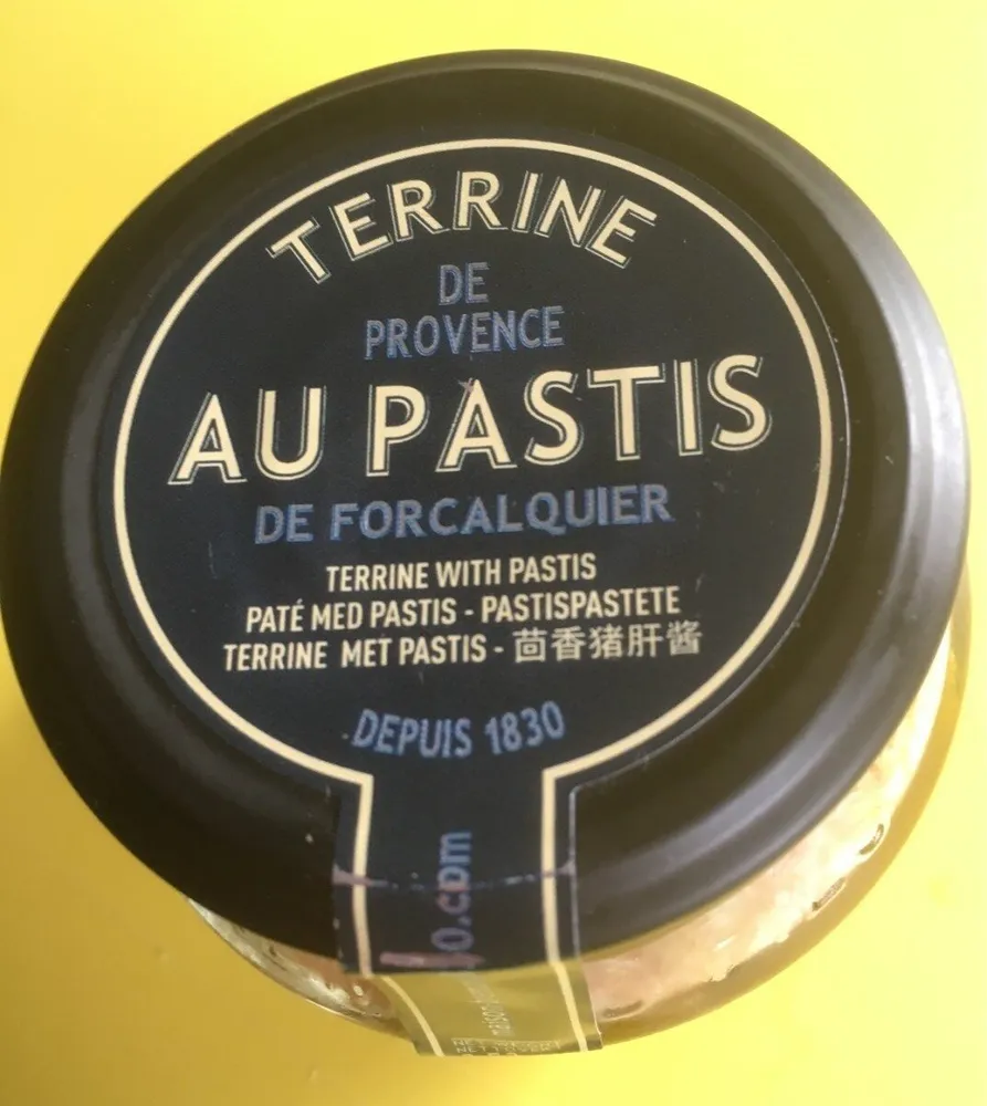 Terrine de provence au Pastis