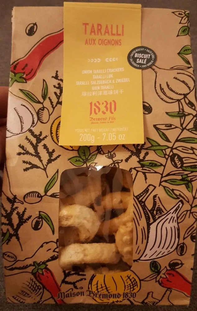 Taralli aux oignons