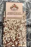 chocolat au lait huile d’olives & éclats de noisettes