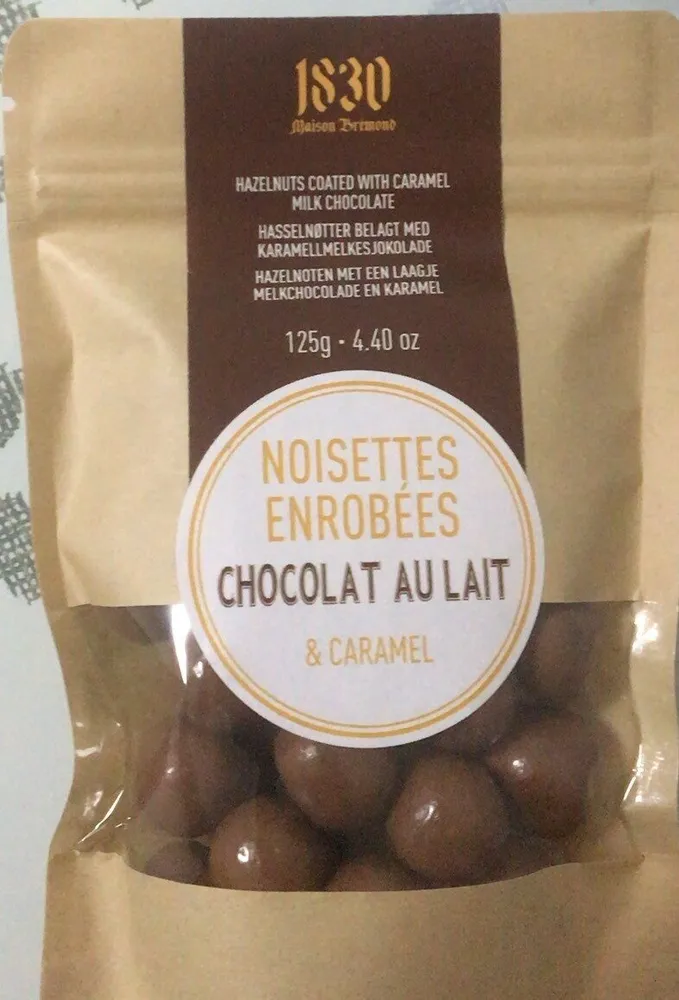 Chocolat au lait Noisettes enrobés