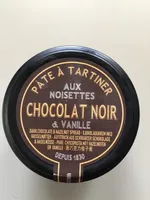 Pâte à tartiner aux noisettes, chocolat noir et vanille