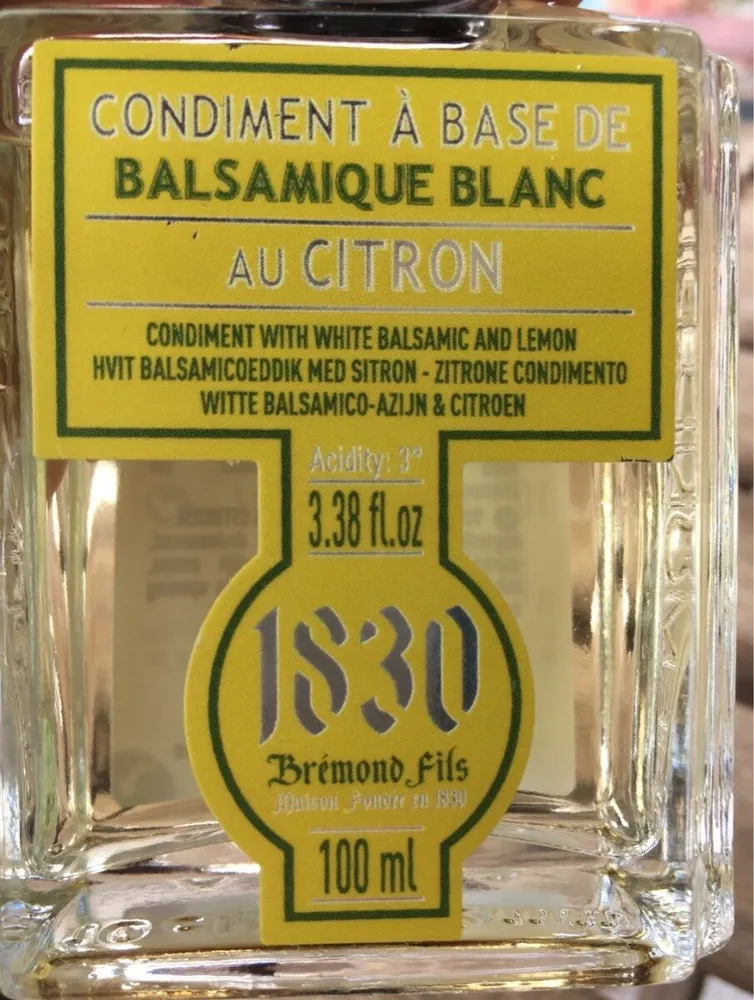 Balsamique blanc au citron