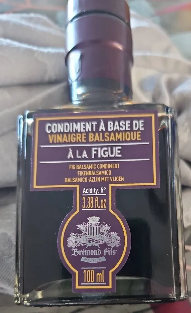 Condiment a base de vinaigre balsamique a la figue
