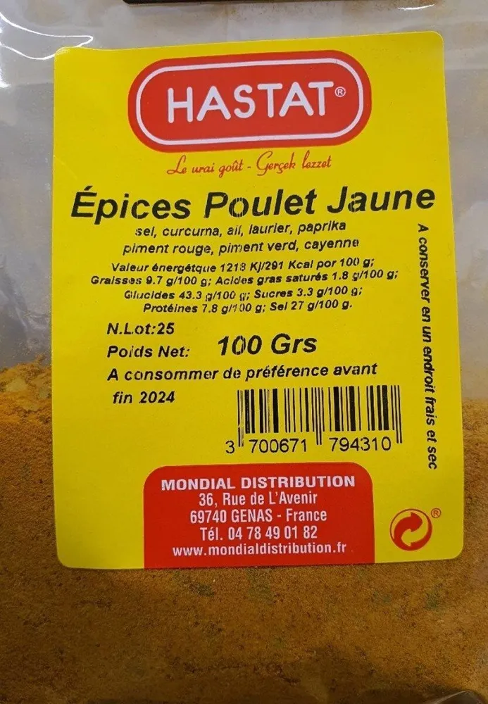 Épices Poulet Jaune