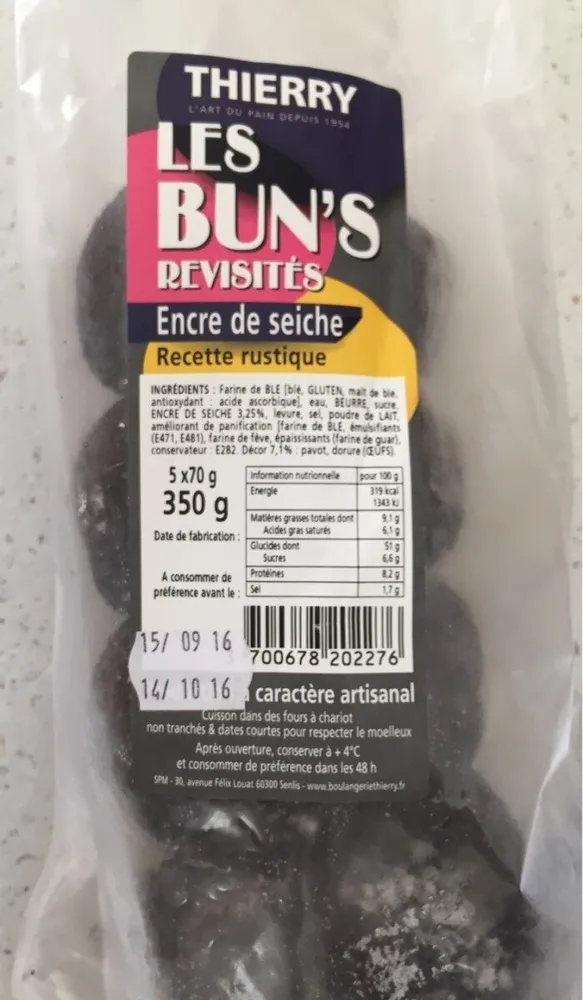 Les bun's revisités à l'encre de seiche