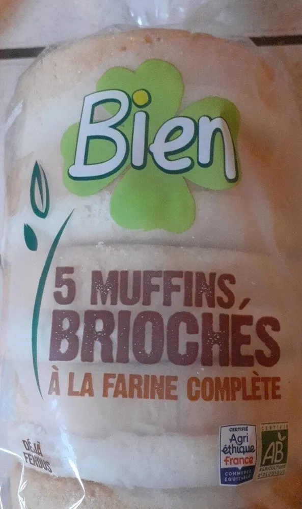 5 muffins brioches à la farine complète