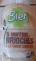 5 muffins brioches à la farine complète