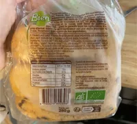6 PAINS AU LAIT FRAIS PASTEURISÉ AUX PÉPITES DE CHOCOLAT AU LAIT ISSUS DE L'AGRICULTURE BIOLOGIQUE