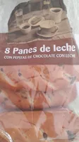 Panes de leche con pepitas de chocolate con leche