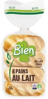 Pain lait bio* nature x8 280g