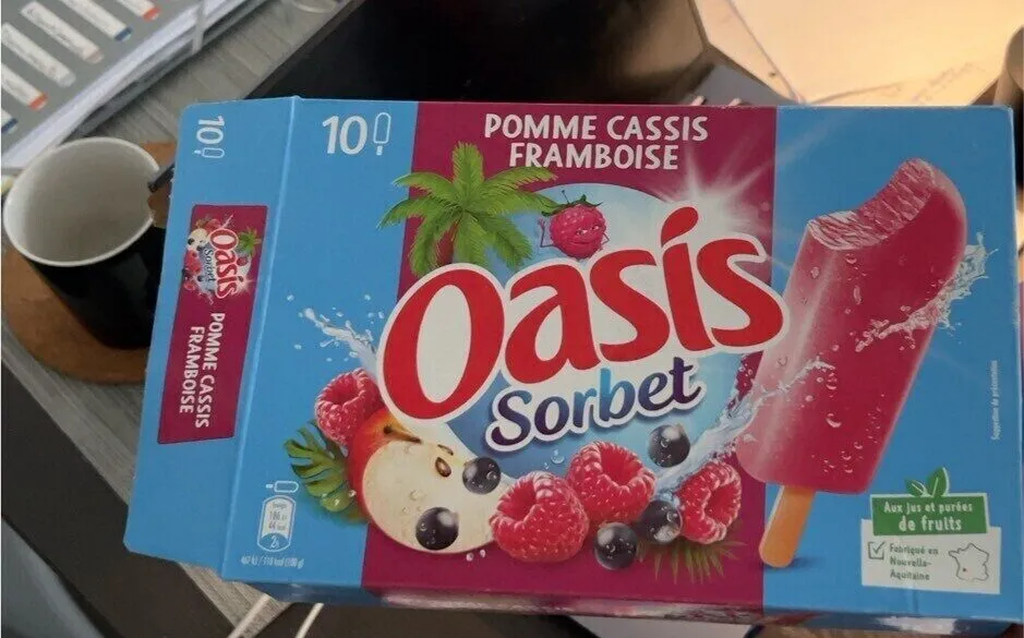 oasis sorbet pomme cassis framboise