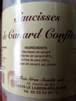 Saucisses de canard confites