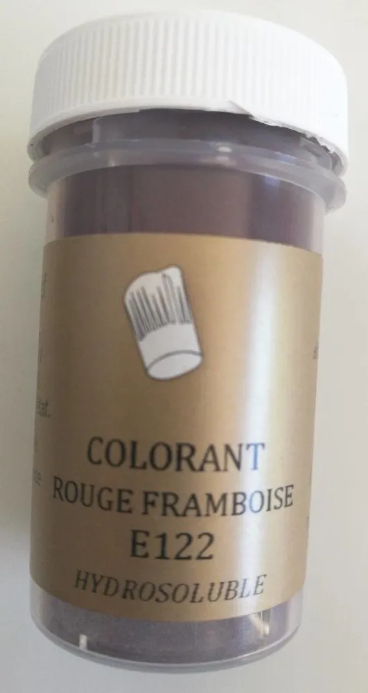 COLORANT ROUGE FRAMBOISE E122 HYDROSOLUBLE