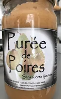 Puree de poires sans sucres ajoutés