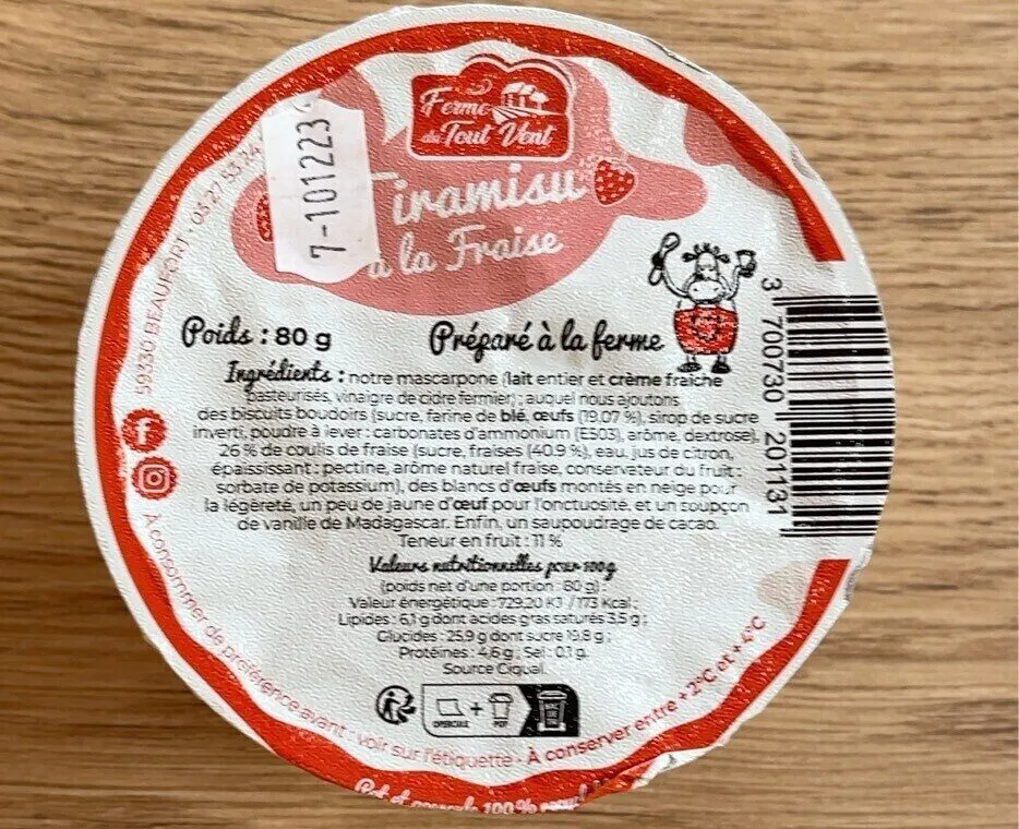 Tiramisu fraise