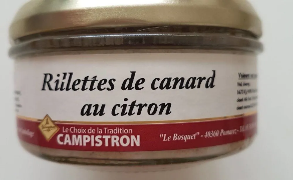 Rillettes de canard au citron
