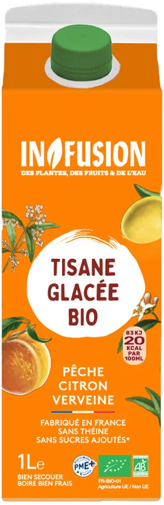 Infusion Glacée Pêche Citron Verveine Bio 1L