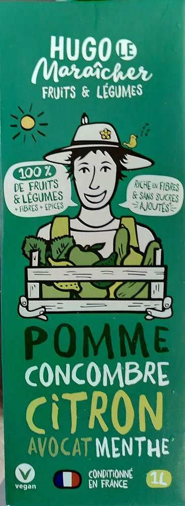 Pomme concombre citron avocat menthe