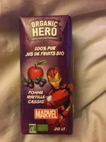 100% pur jus de fruit bio pomme myrtille cassis