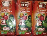 100% Pur Jus de Fruits Bio Pomme Pêche Acérola