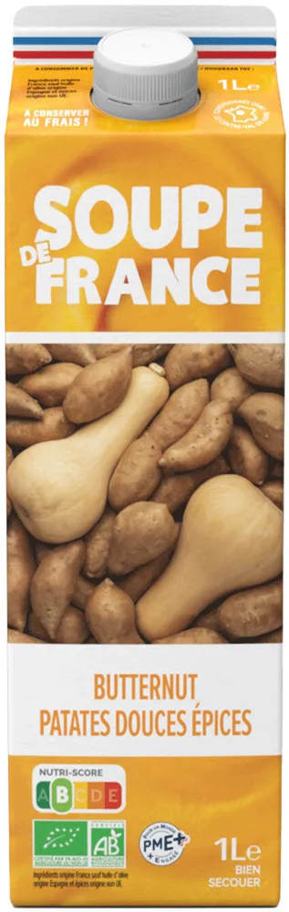 Soupe fraîche butternut patate douce épices Bio 1L