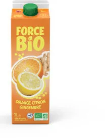 Force Bio 1L x6 Orange Citron Gingembre* (FRAIS)