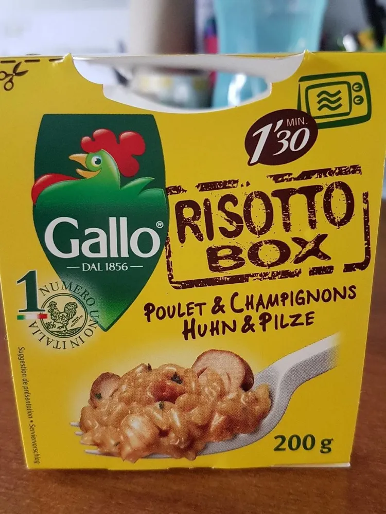 Risotto box poulet & champignons