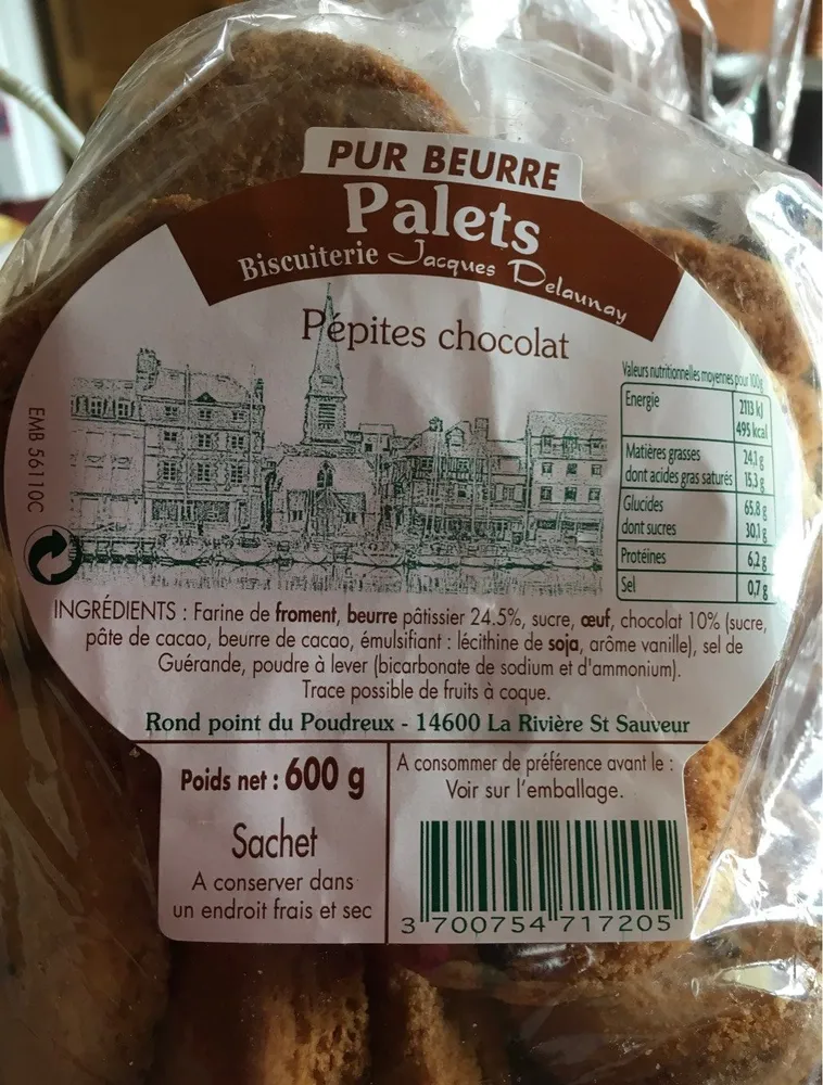 Palets Pur Beurre Pépites de Chocolat