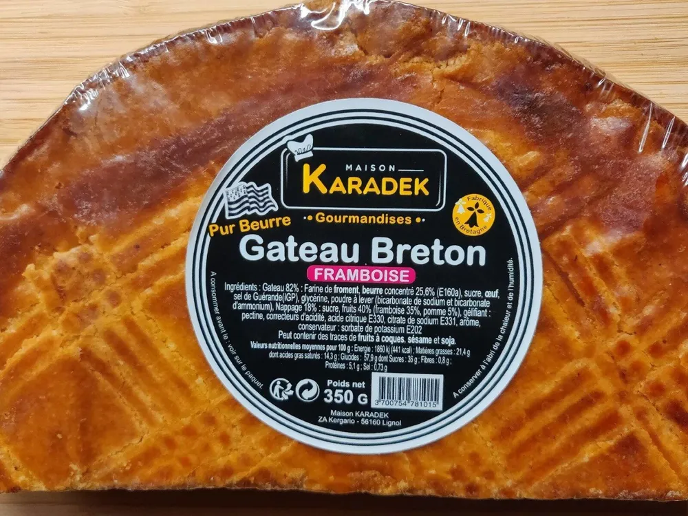 Gateau breton framboise