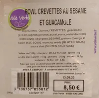 Bowl crevettes au sésame et guacamole