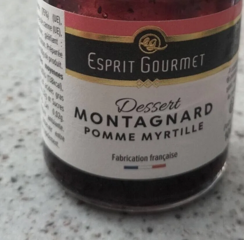 Dessert montagnard pomme myrtille