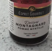 Dessert montagnard pomme myrtille