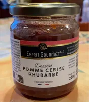 Dessert pomme cerise rhubarbe