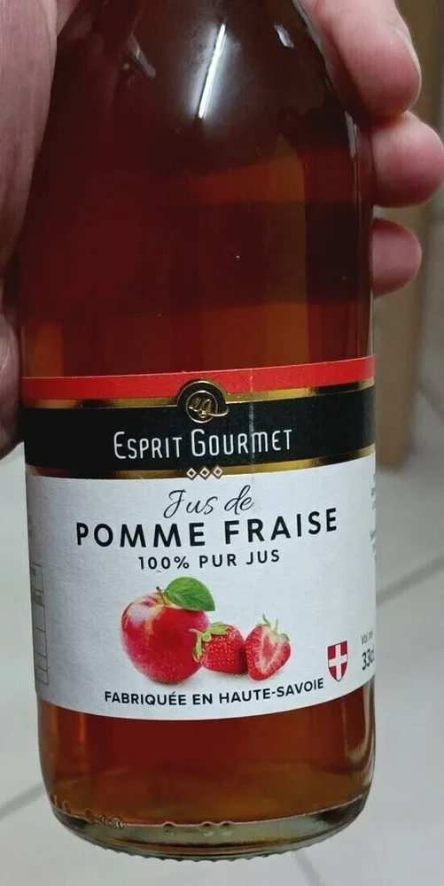 Jus de pomme fraise