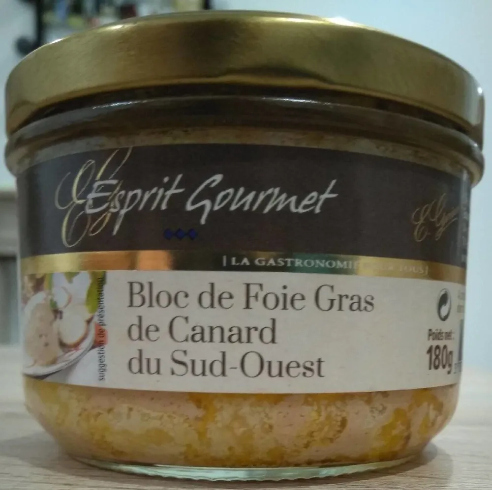 Bloc de foie gras de canard du sud-est