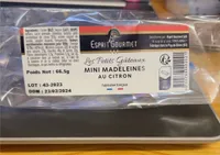 Mini, madeleine au citron