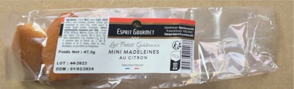 Mini madeleines au Citron