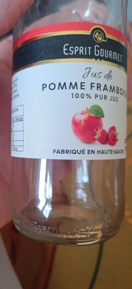 Jus de pomme framboise