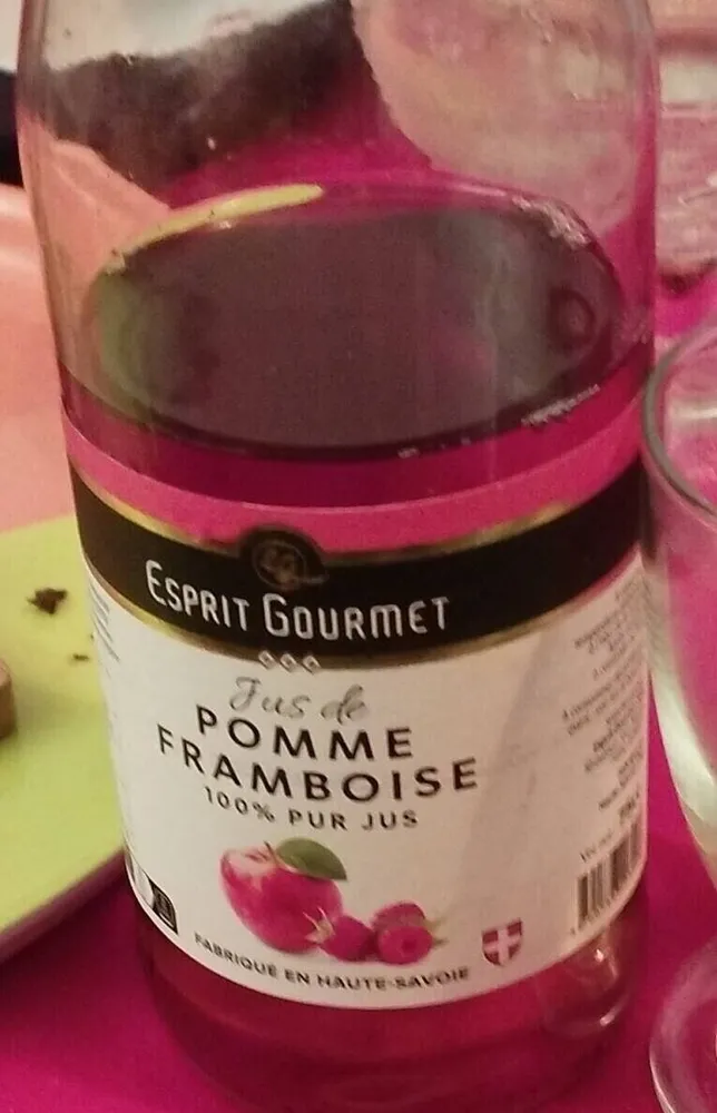 Jus de pomme framboise