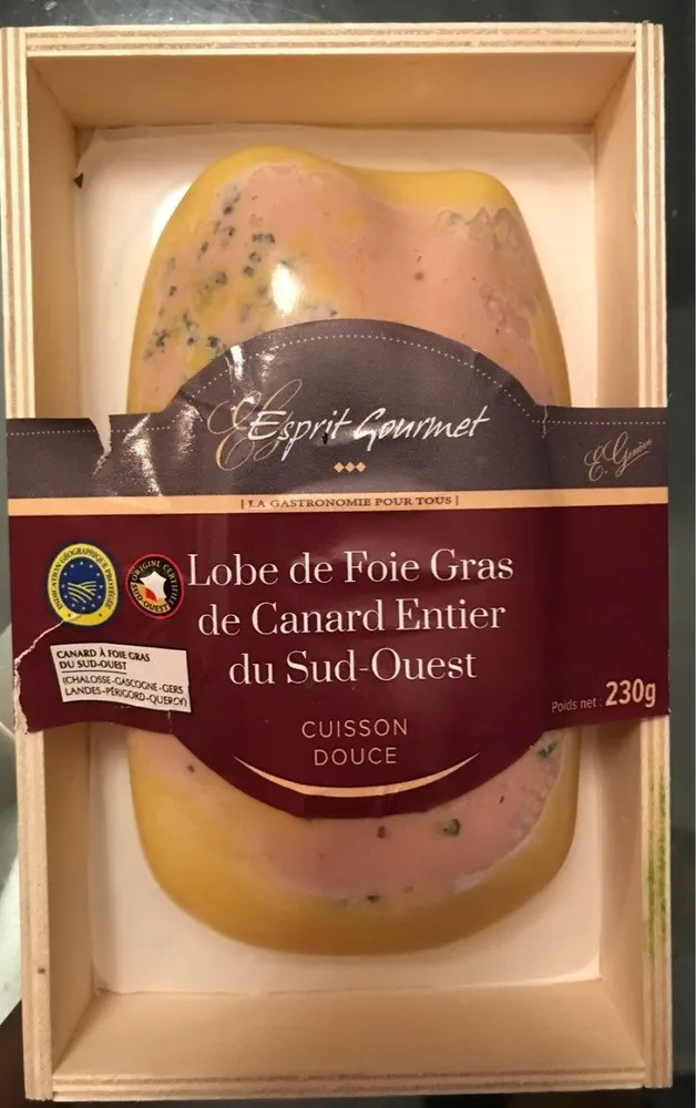Lobe de foie gras de canard entier du Sud-Ouest