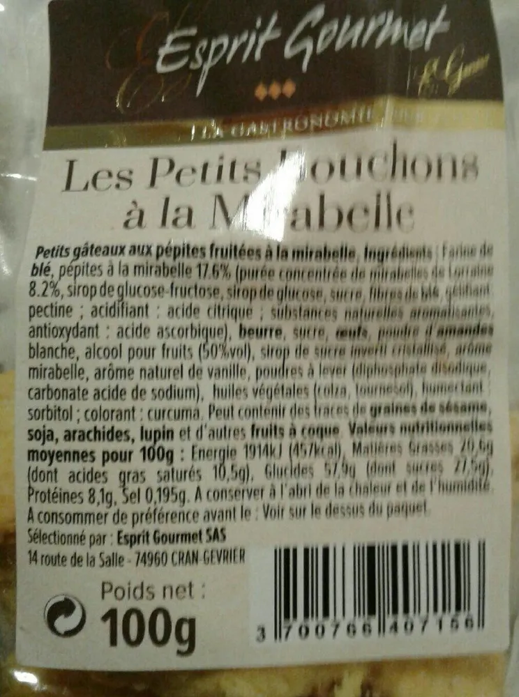 Les petits Bouchons à la Mirabelle
