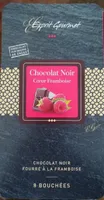 Chocolat noir fourré à la framboise