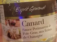 Canard sauce potimarron et fois gras aux éclats de châtaigne