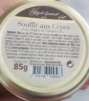 Soufflé aux cèpes et au magret de canard fumé