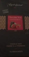Chocolat noir fourré à la framboise